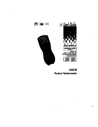 Thumbnail of document Manual - HHT12 Handheld Noncontact Optical Tachometer
